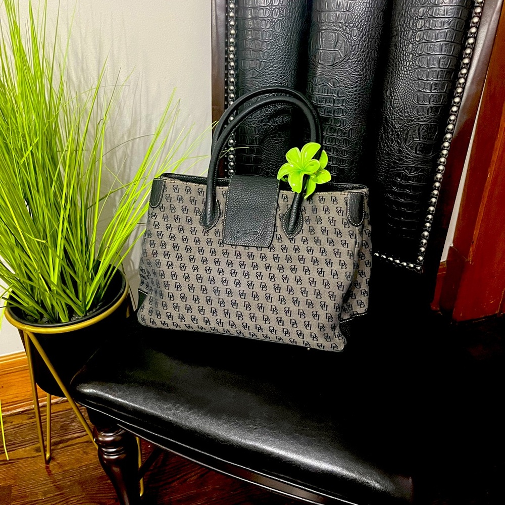 Dooney & Bourke Black and Gray Tote Bag